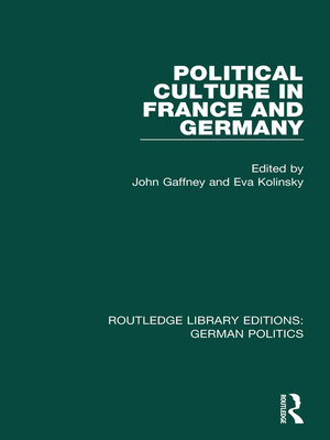 cover image of Political Culture in France and Germany (RLE